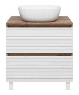 Напольная тумба под раковину Brevita Dakota DAK-07070-19/01-2Я 70см дуб Галифакс олово/белый